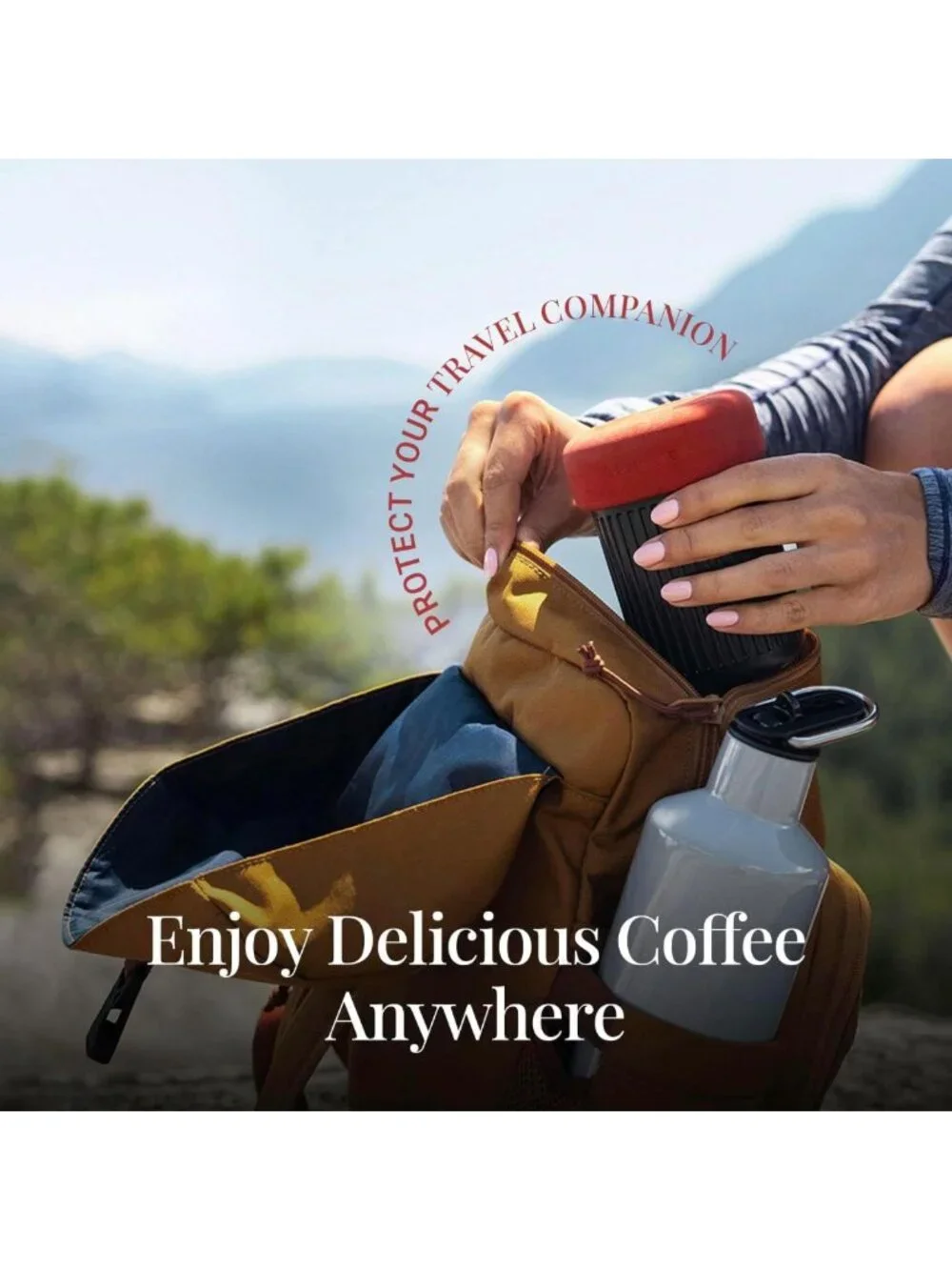 Portable Coffee Maker Kit - Travel, Hiking & Camping All-in-One French Press